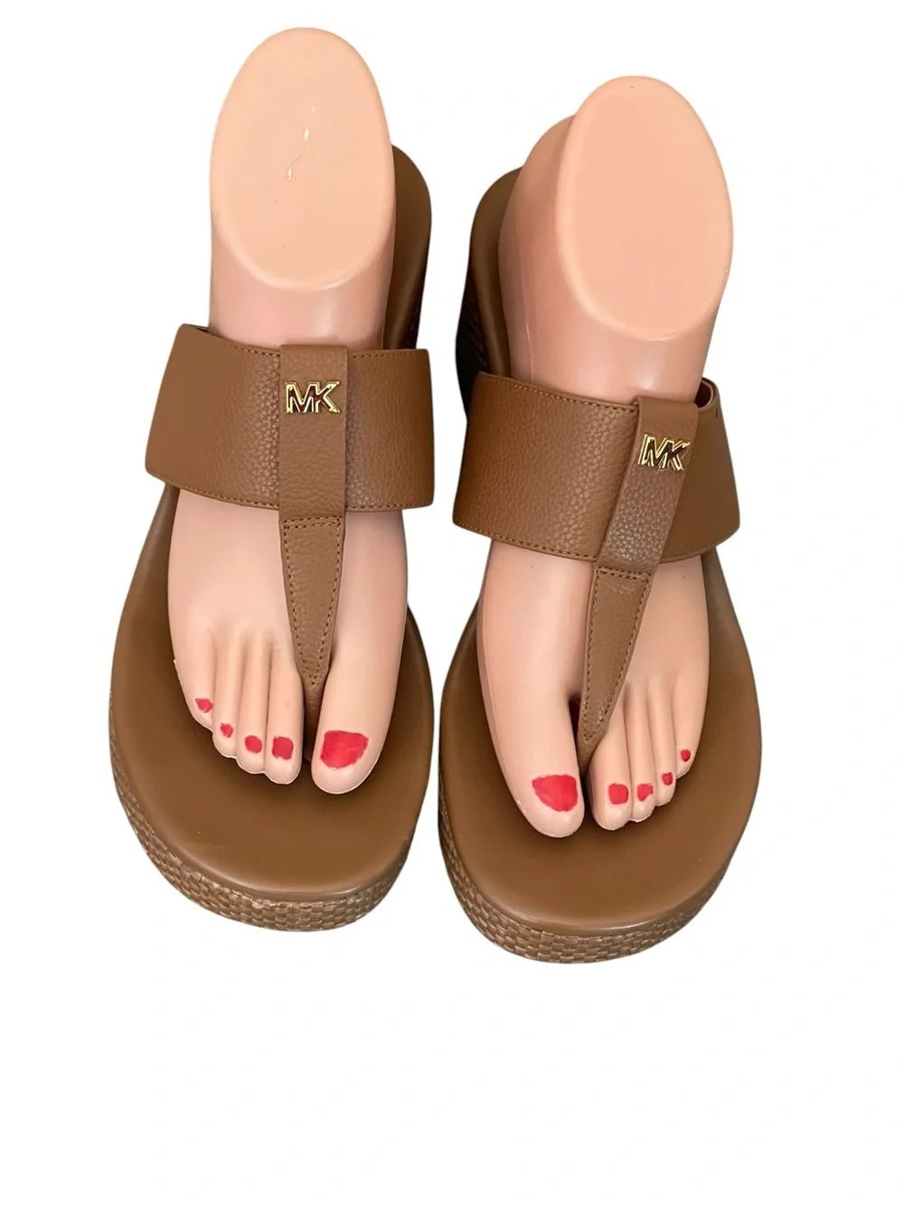 New! Michael Kors Brown Wedge Sandals size 9M